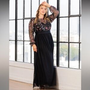 Kiyonna Eternal Embroidered Bodice Evening Gown 1X